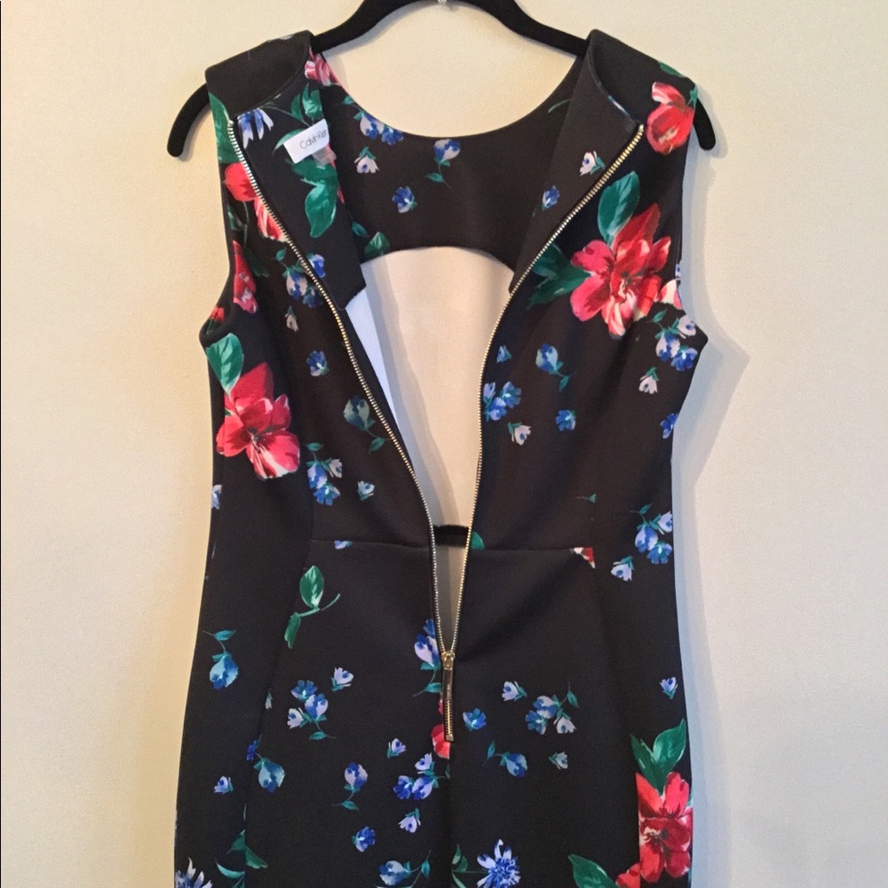 Calvin Klein FLASH SALE! Floral Print Scuba Dress - Picture 4 of 6